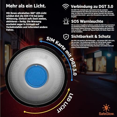 Thumbnail 1 de Safeglow V16 DGT lumière d'avertissement obligatoire 2026 🚨