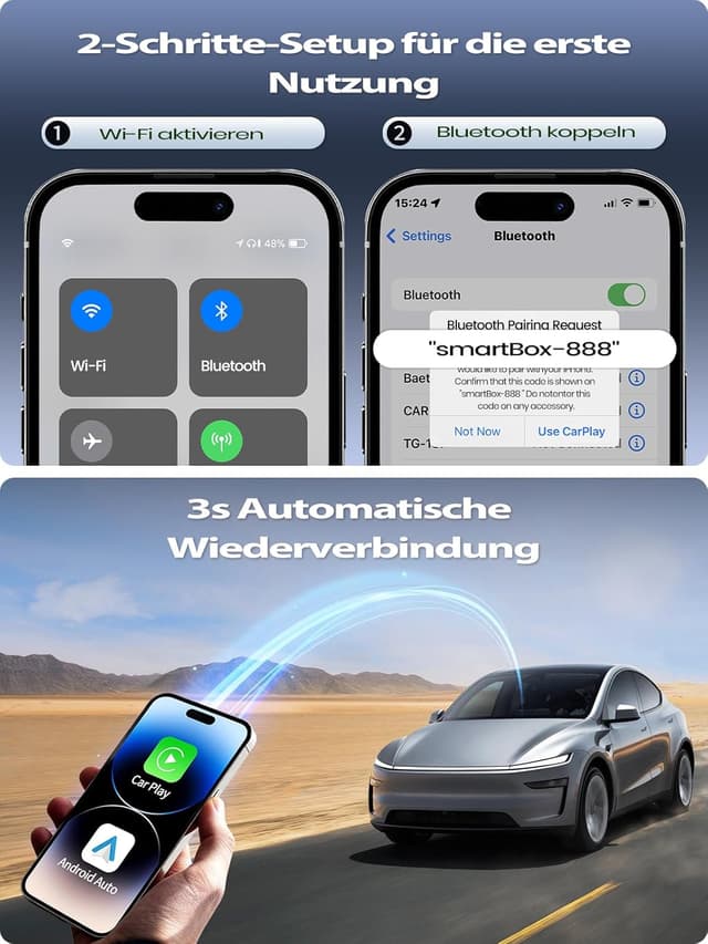 Thumbnail 2 de CODONOVA CarPlay Wireless Adapter 2026 Pro Mini