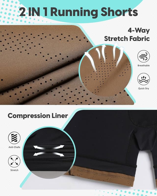 Detalle 2 de MaaMgic Laufshorts 2 in 1 mit 5