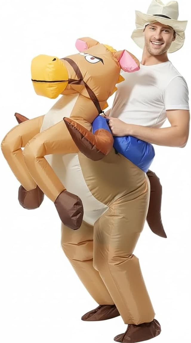 Detalle de Inflatable horse costume for adults, 3 second inflate
