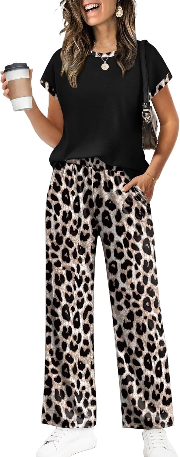 Detalle 1 de WIHOLL two-piece lounge set for wide-leg comfort