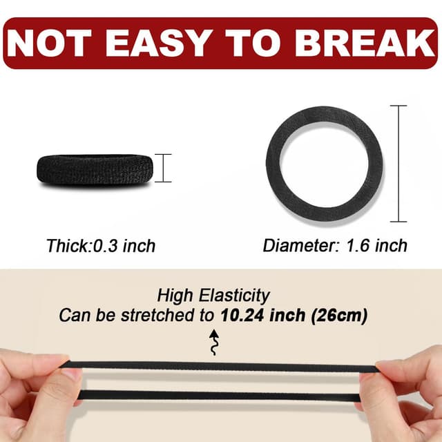 Thumbnail 4 de IKOCO 150 Hair Ties for Thick Hair 🎀