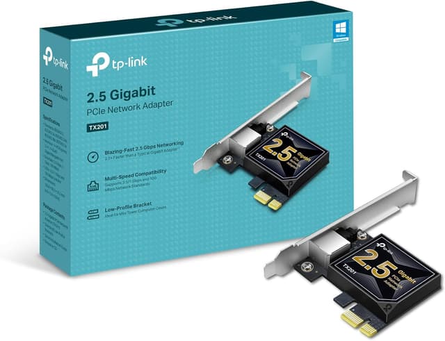 Detalle de TP-Link TX201 2.5GB PCIe Network Card (2.5G Base-T) — PCIe to 2.5 Gigabit Ethernet Adapter