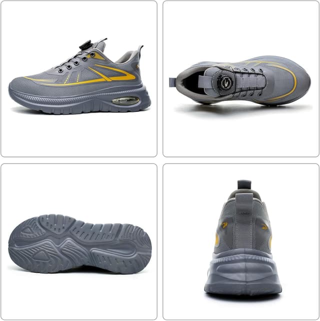 Detalle de GemChve Chaussures de sécurité ultra légères hommes & femmes avec semelle antidérapante et embout acier (EU 37 à 46)