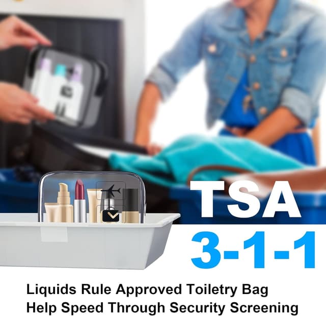 Thumbnail 3 de OSDUE Kulturbeutel Set 2 Stück Transparentes Reiseetui