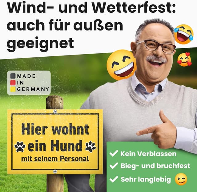 Thumbnail 4 de DankeDir! Schild Hund Personal 30 x 20 cm