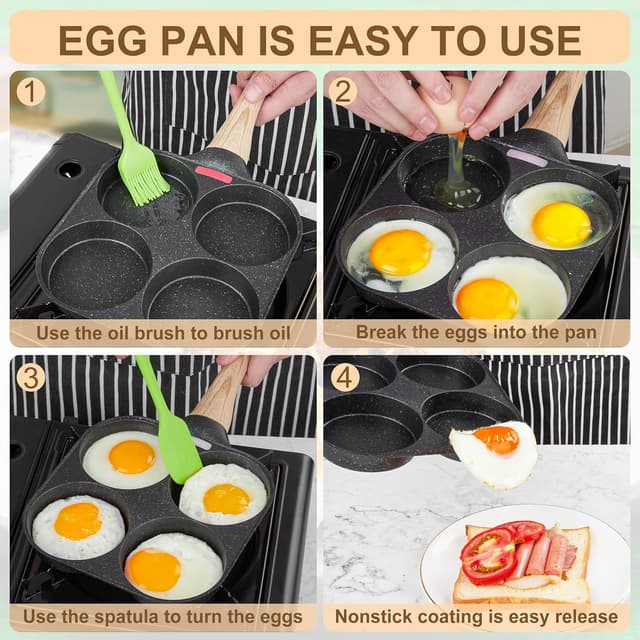 Thumbnail 6 de MyLifeUNIT Egg Frying Pan 4-Cup