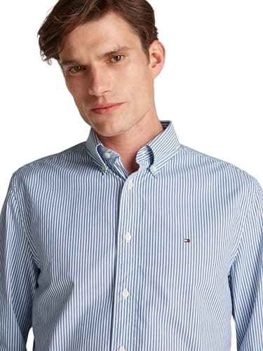 Detalle de Tommy Hilfiger Flex Poplin camisa hombre XS multicolor
