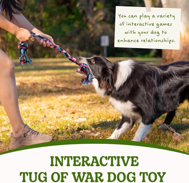 Detalle de SHARLOVY Dog Rope Toy for Medium Dogs