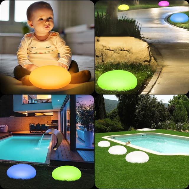 Detalle 2 de Lampade solari da giardino Drcowu per sentieri, decorative con 16 colori e telecomando