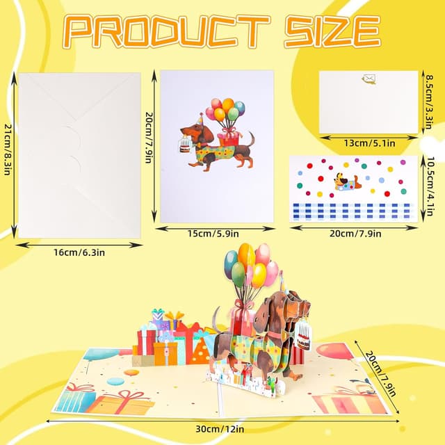 Thumbnail 1 de Glückwunschkarte Hund 3D Pop Up 19,9 cm