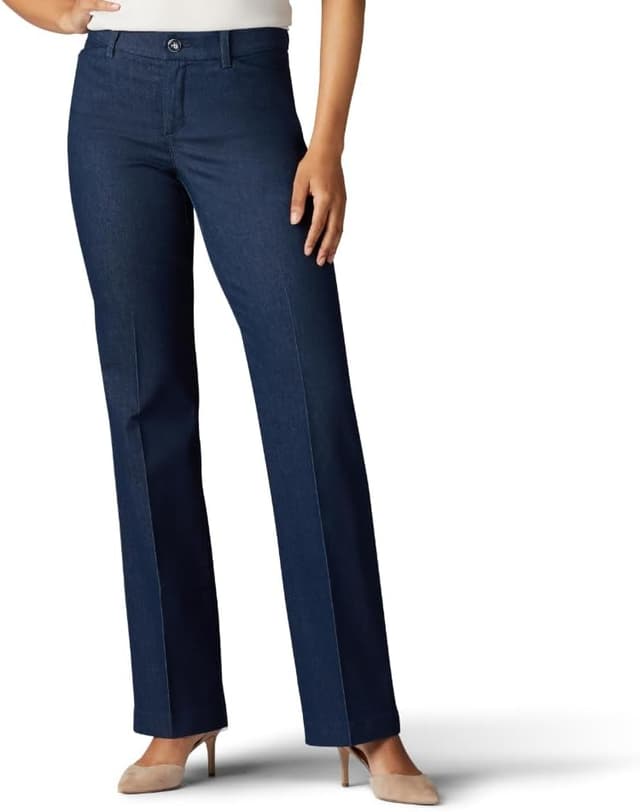 Detalle 2 de Lee Women’s Flex Motion Regular Fit Trouser Pant (Work-Ready Mid-Rise Dress Pants)