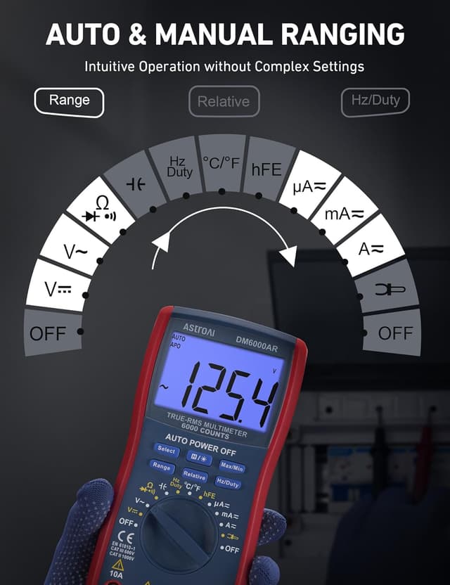Detalle 2 de AstroAI TRMS 6000 Digital Multimeter 📟