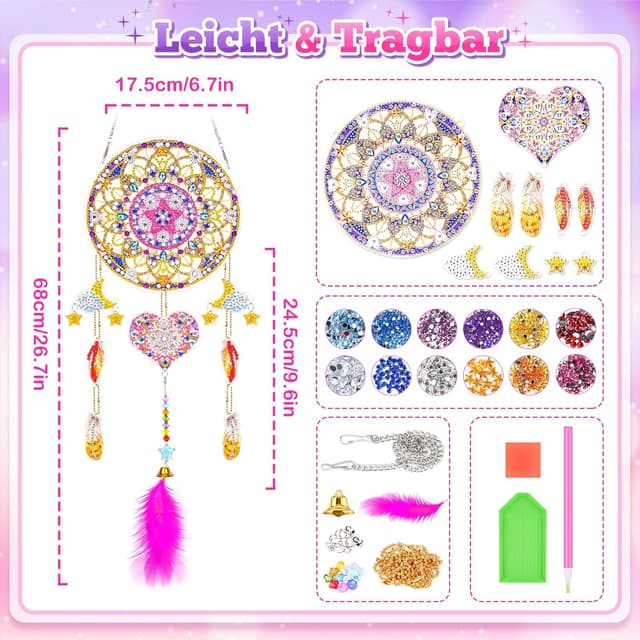 Thumbnail 6 de Dreamcatcher Bastelset für Mädchen 6–11 Jahre 🎨