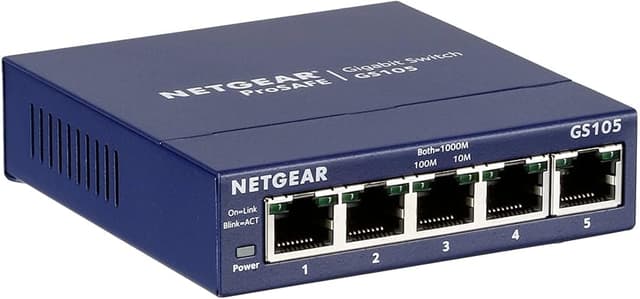 Detalle de NETGEAR GS605-400PES Switch Gigabit 5 puertos con LED 🌐