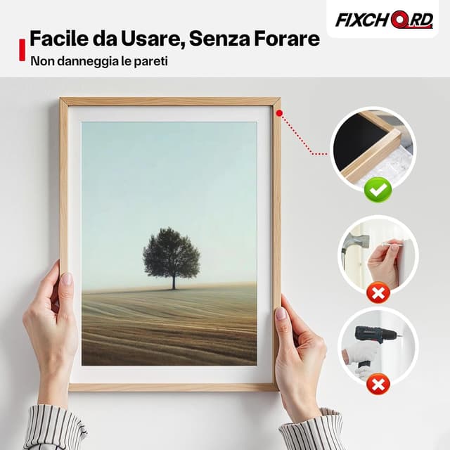 Thumbnail 6 de FIXCHORD Nastro biadesivo extra forte trasparente, rimovibile e impermeabile (2 rotoli)