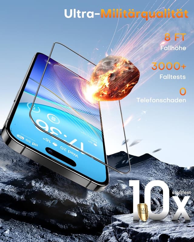 Thumbnail 3 de TOCOL Kameraschutzfolie fürs iPhone 16 6,1 Zoll