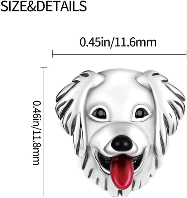 Detalle 2 de FLUFLO Charm Anhänger aus 925er Sterling Silber für Armband & Halskette (C01)