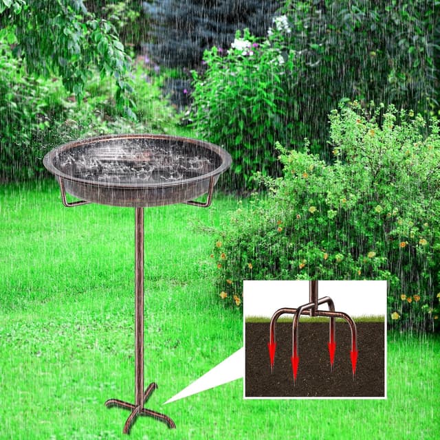 Detalle 2 de KHayRovies metal bird bath 36.2 inch