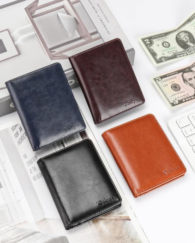 Thumbnail 6 de Teskyer Leather Bifold Wallet 8.6 x 11 cm