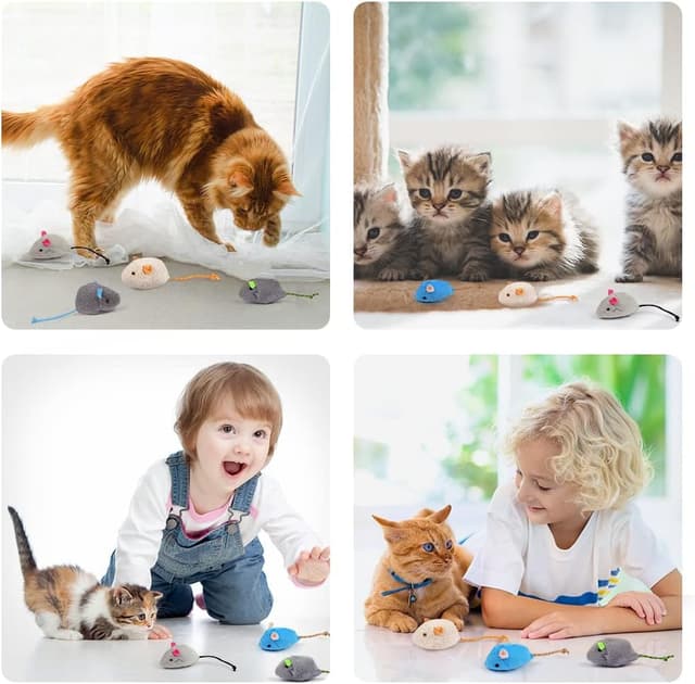 Thumbnail 6 de OSDUE Erba Gatta Giocattolo in Pile a Forma di Topo, 9 Pezzi con Catnip