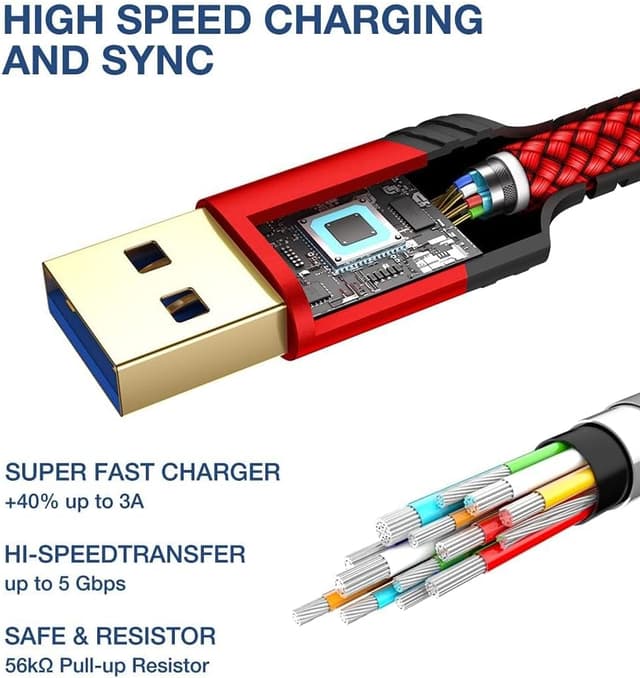 Thumbnail 6 de JSAUX USB 3.0 to Micro B Hard Drive Cable (2-pack, 0.3m + 1m) for external drives and mobile backups