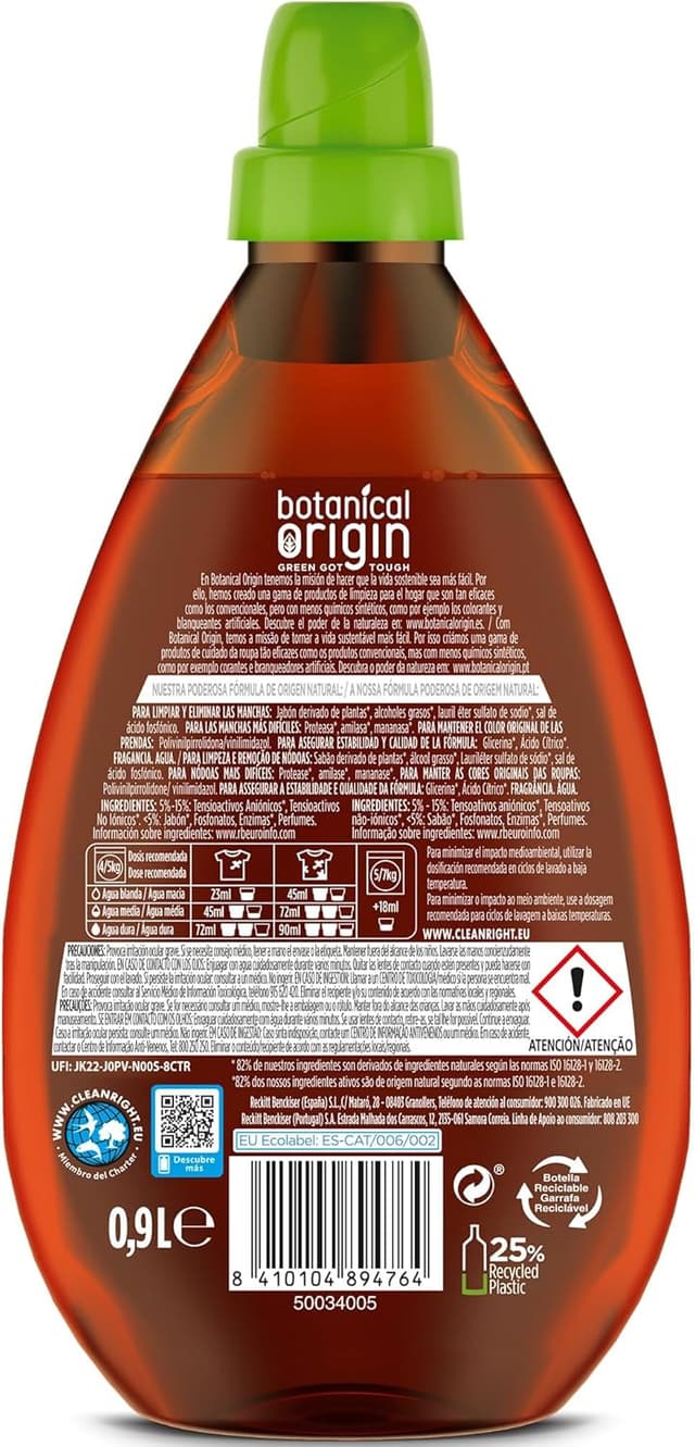 Thumbnail 6 de Botanical Origins Detergente Ecológico, Flor de Naranjo 🌼 - Pack 6