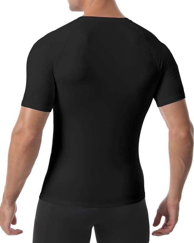 Detalle de Roadbox Compression Shirt for Men Short Sleeve — Cool-Dry Athletic Base Layer
