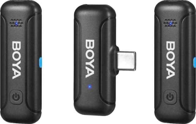 Detalle 2 de Boya BY-WM3T-U2 für USB-C: 2-Personen-Funkmikrofon-Set mit Ladecase