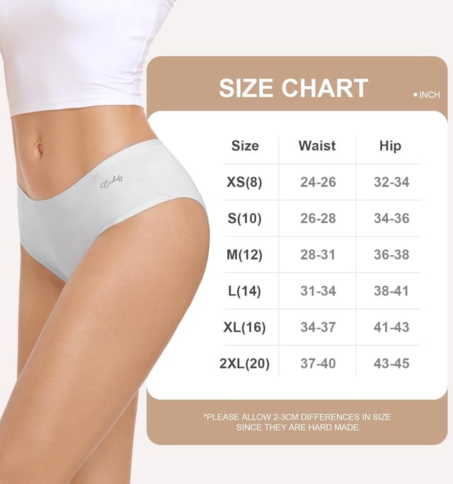 Detalle 2 de coskefy Underwear Women 6-Pack Cotton Knickers – breathable soft hipster briefs