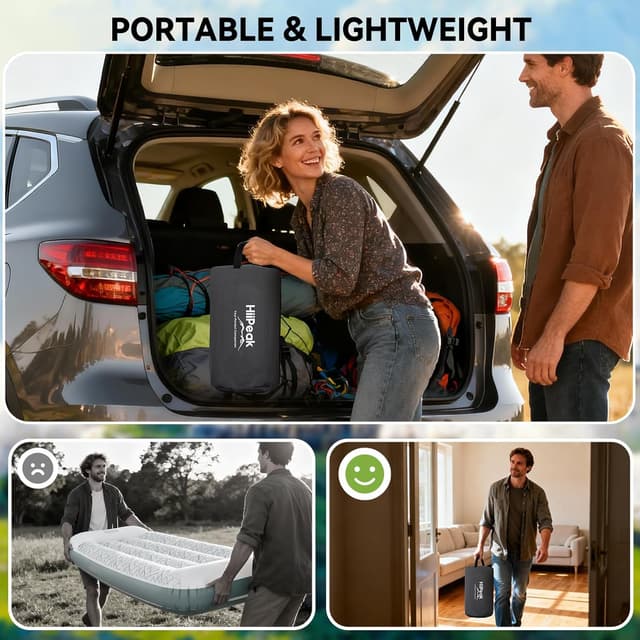 Thumbnail 5 de HiiPeak Inflatable Mattress 190x150cm