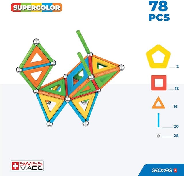 Thumbnail 4 de Geomag Supercolor: Juguete Magnético Verde de Bloques Reciclados 🟢