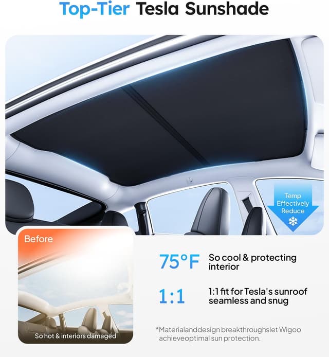 Thumbnail 1 de Wigoo Tesla Model Y Juniper Sunshade