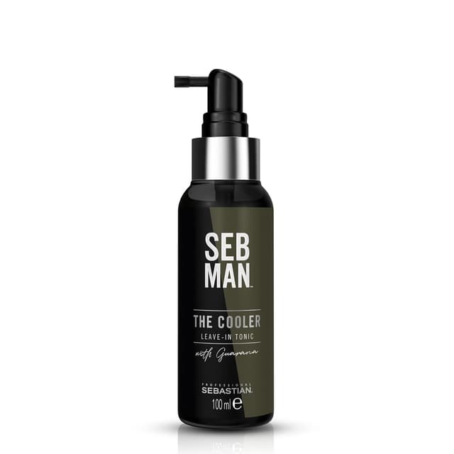 Detalle de SEB MAN THE COOLER Leave-in Hair Tonic mit Guarana-Extrakt (100 ml) – Kopfhaut-Tonikum für frische Textur