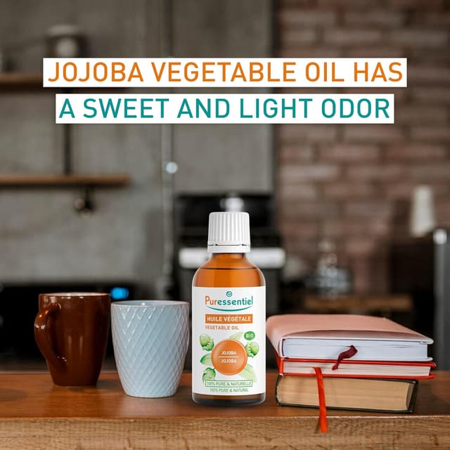 Detalle de Puressentiel Olio Vegetale di Jojoba Bio 100% puro (50 ml) – azione equilibrante, idratante e rigenerante