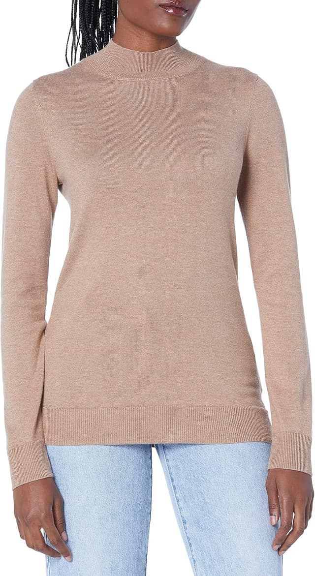 Detalle 2 de Amazon Essentials Damen leichter Pullover mit Stehkragen (in Übergröße erhältlich)