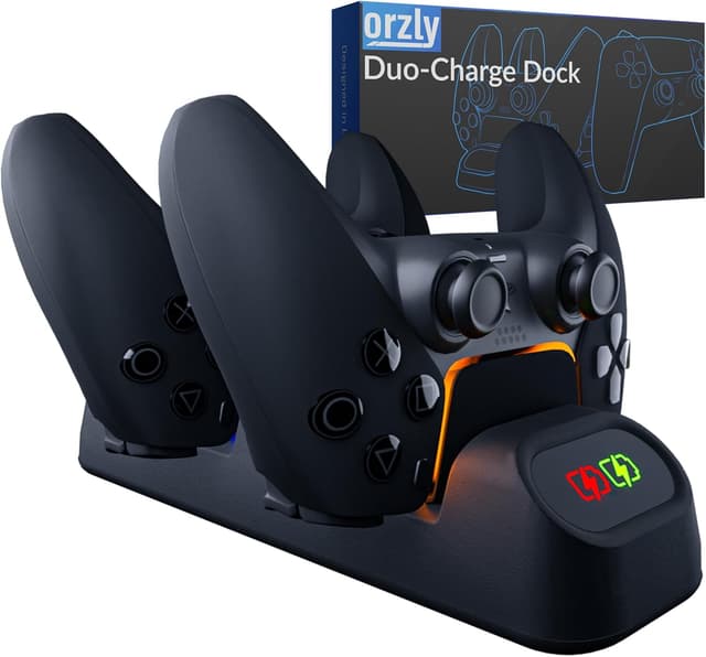 Detalle de Orzly PS5 Controller Charging Station — Twin Dock