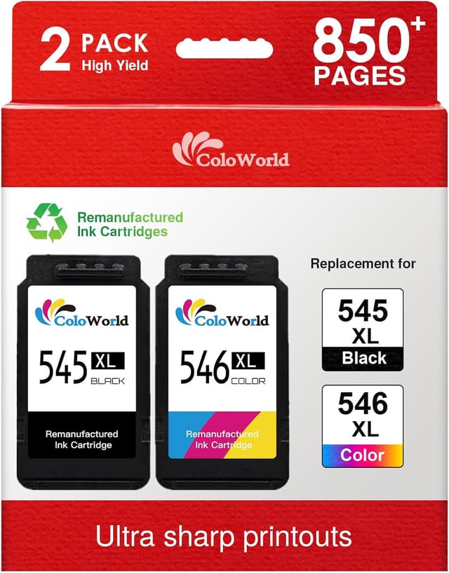 Detalle de ColoWorld PG-545XL CL-546XL 545 546 Multipack