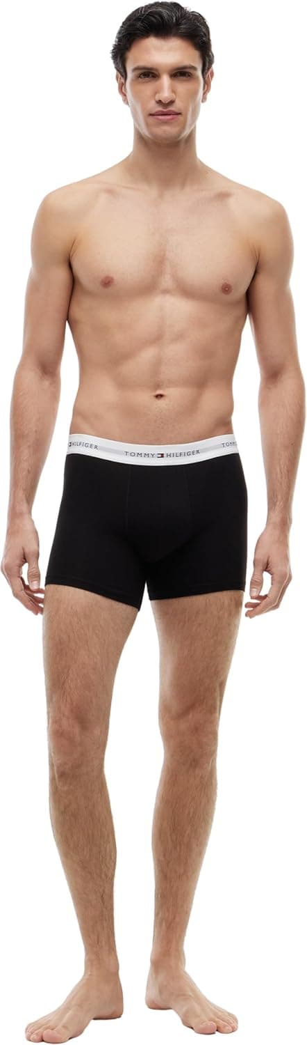 Detalle 2 de Tommy Hilfiger Herren 3er Pack Boxershorts Briefs mit Logobund