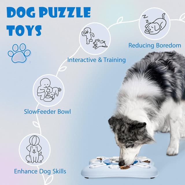 Detalle 2 de Hundespielzeug Intelligenz: Quietschgeräusche & Leckerli-Spiel für IQ-Training, waschbar (weiß)