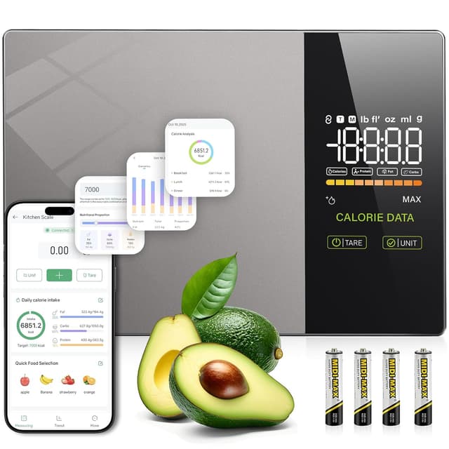Detalle de Smart Food Scale 5000g with Nutritional Calculator