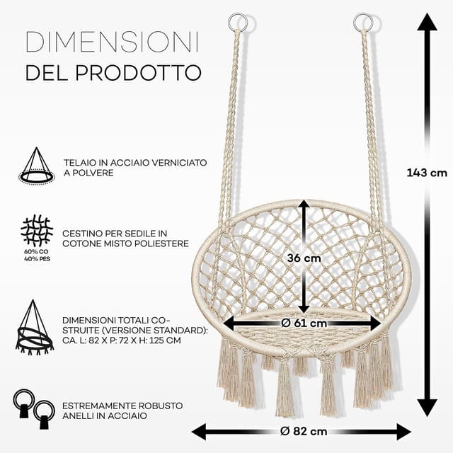 Thumbnail 4 de tillvex Poltrona Sospesa 200kg per Giardino