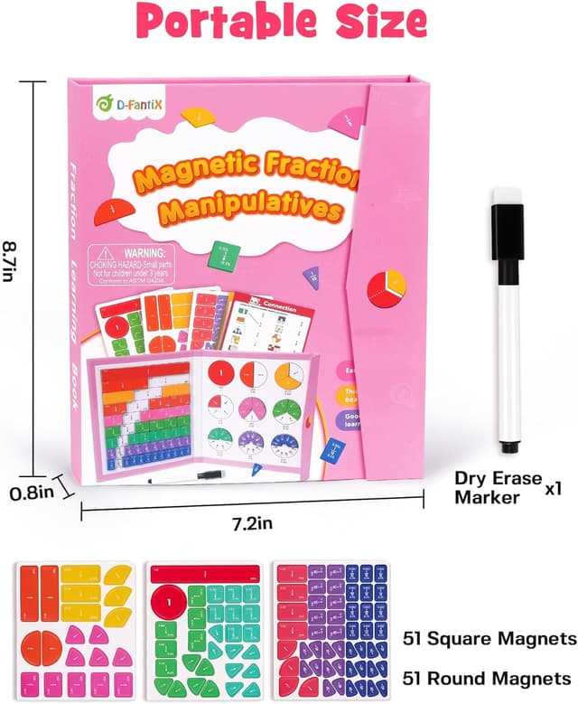 Detalle de D-FantiX magnetic fraction puzzle set