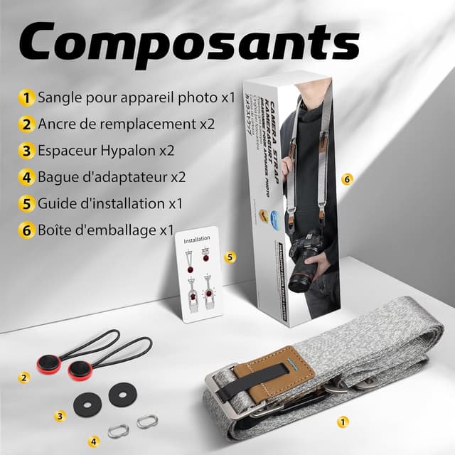 Thumbnail 6 de Sunya Sangle appareil photo corde nylon 90 kg