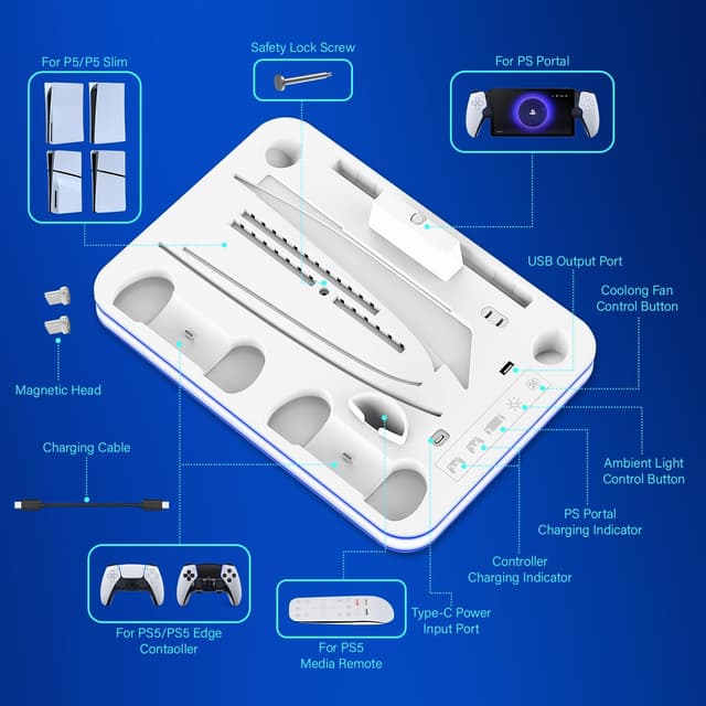 Detalle 1 de Sehawei PS5 Ständer 3 Stufen