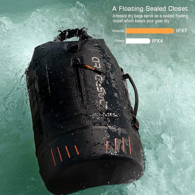 Detalle 2 de Dry Bag Upgraded 20L–45L waterproof dry sack for paddleboarding, kayaking, fishing and more