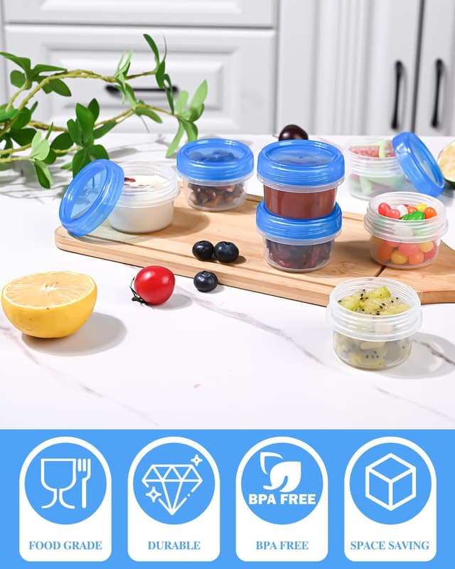 Thumbnail 1 de Salad Dressing Containers 2 oz, Reusable Leak-Proof 🥫