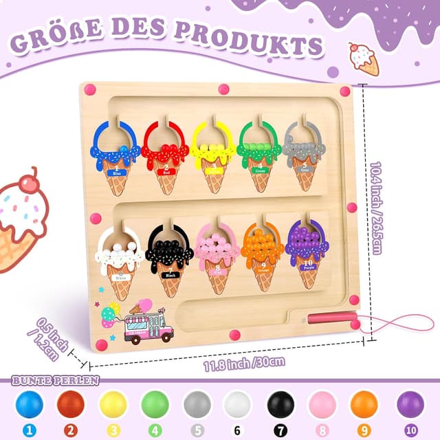 Thumbnail 3 de Montessori Magnet-Labyrinth Spielzeug für 3–4 Jahre 🎲