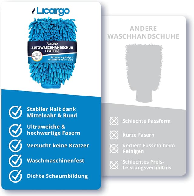 Thumbnail 6 de LICARGO Zottel-Waschhandschuh für Auto