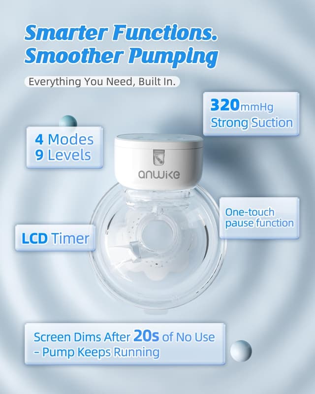 Detalle 2 de ANWIKE Electric Breast Pump double, 230g